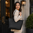 Classic Cognac Leather Tote Bag