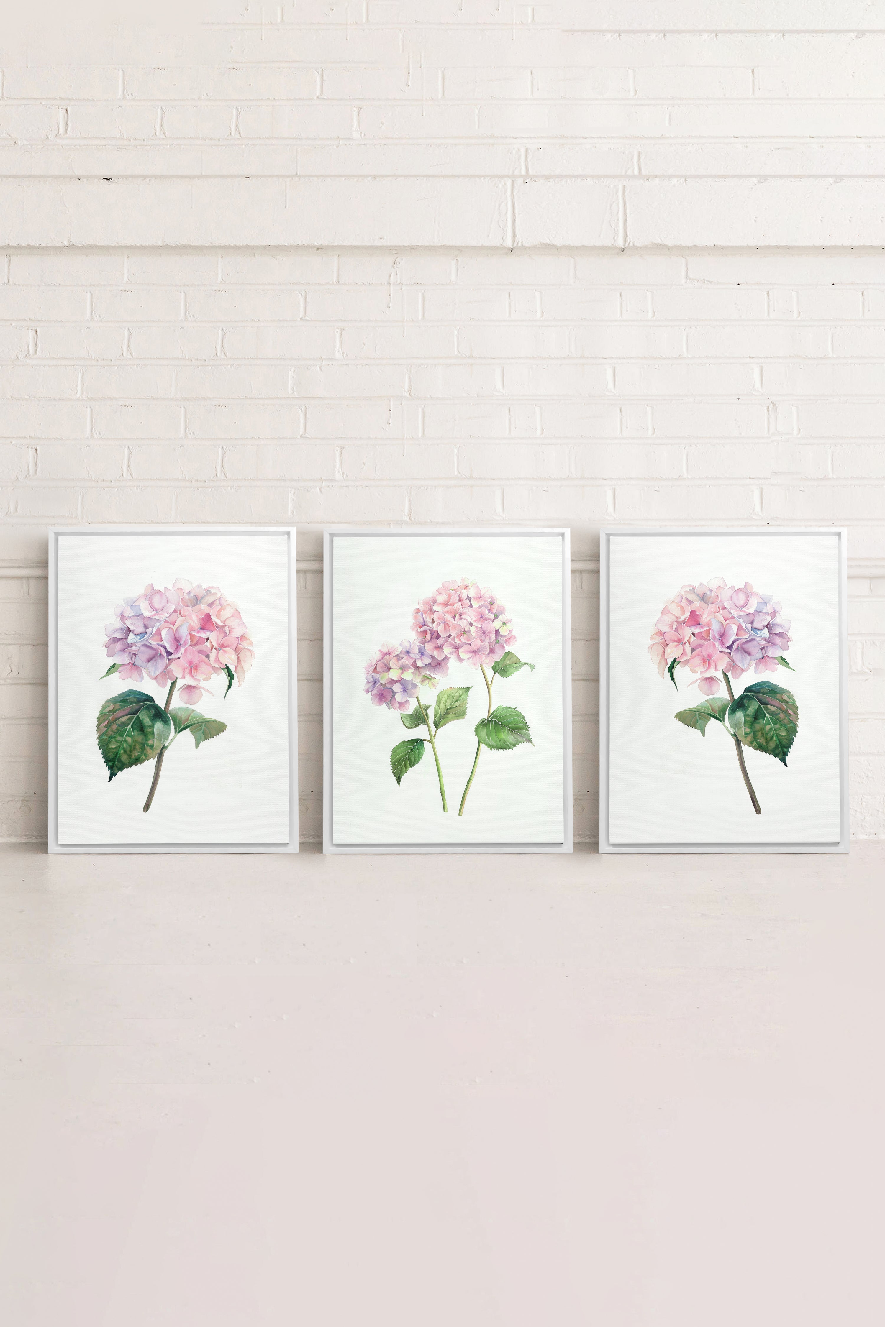 BLOSSOMING TRIO (3 Oeuvres sur toile étirée)