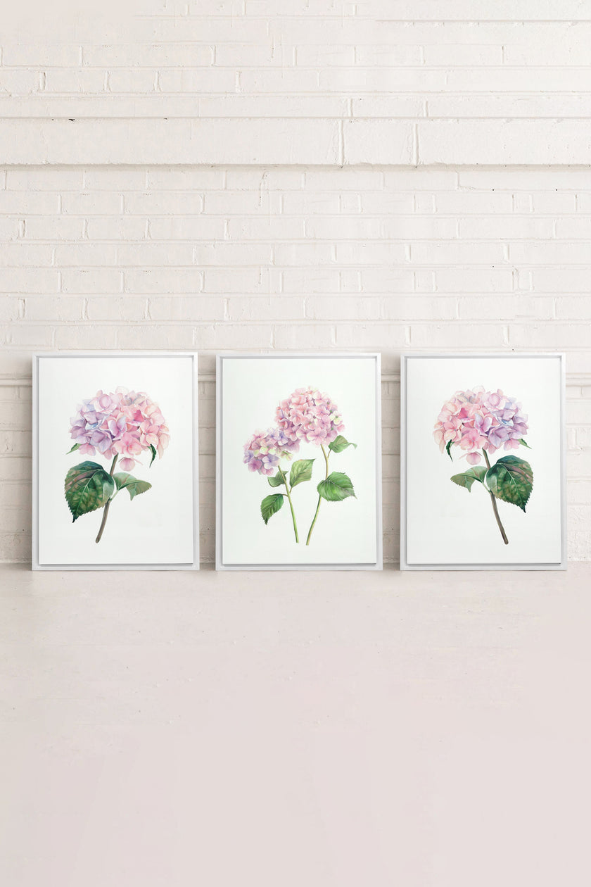 BLOSSOMING TRIO (3 Oeuvres sur toile étirée)