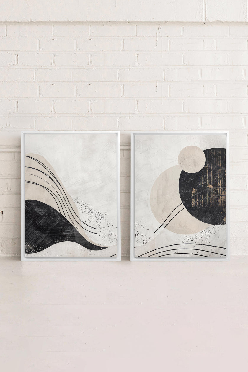 MINIMALIST UNIVERSE DUO (2 Oeuvres sur toile étirée)