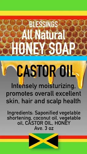 ALL NATURAL HONEY CASTOR OIL FACE & BODY BAR