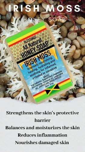 ALL NATURAL HONEY IRISH MOSS FACE & BODY BAR