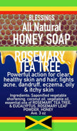 ALL NATURAL HONEY ROSEMARY TEA TREE FACE & BODY BAR