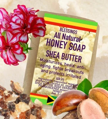 ALL NATURAL HONEY SHEA BUTTER FACE & BODY BAR