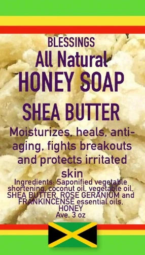 ALL NATURAL HONEY SHEA BUTTER FACE & BODY BAR