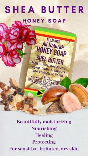ALL NATURAL HONEY SHEA BUTTER FACE & BODY BAR