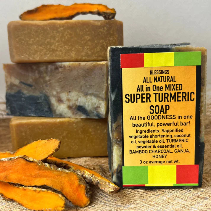 ALL NATURAL SUPER TURMERIC ALL IN ONE FACE & BODY BAR