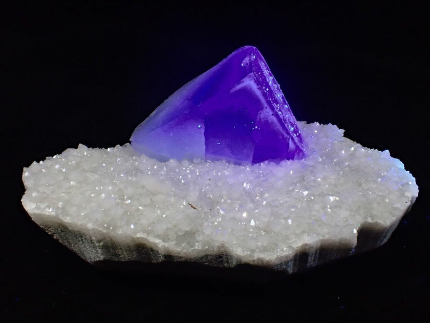 Blue Jelly Fluorite with Phantom on Quartz Matrix – Yaogangxian Mine (YGX), China