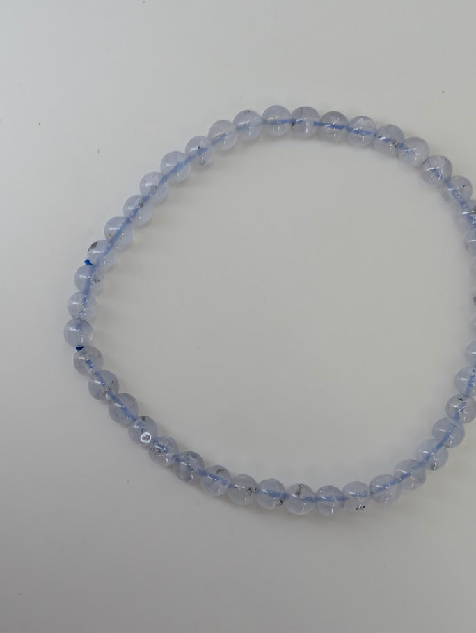 Blue Lace Agate Bracelet – Chip & 4.5, 6, 7 & 8mm Beads