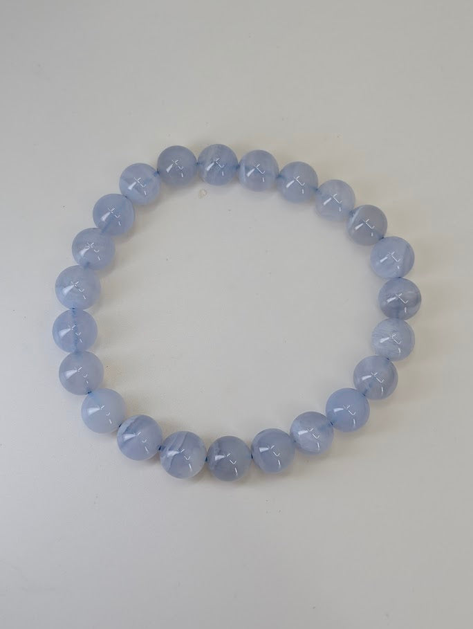 Blue Lace Agate Bracelet – Chip & 4.5, 6, 7 & 8mm Beads