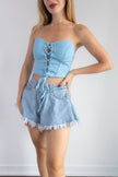 Corset Crop Top- One Size Adjustable