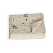 Organic Cotton Muslin Baby Blanket, 4 Layers, Crib Size (47 X 47) - Blueberry