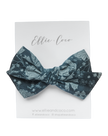 Blue Floral Oversize Bow