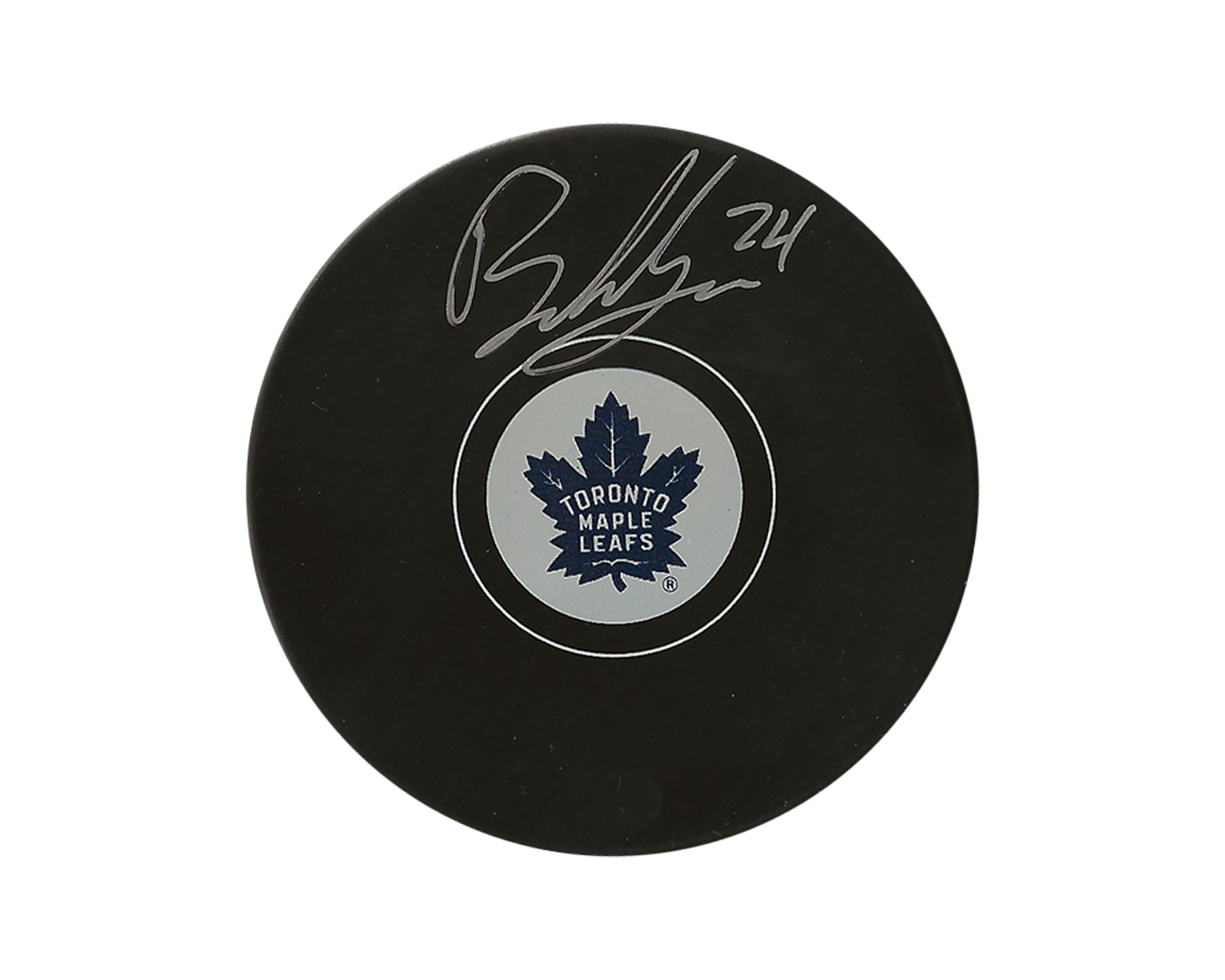 Bobby McMann Autographed Toronto Maple Leafs Autograph Model Puck