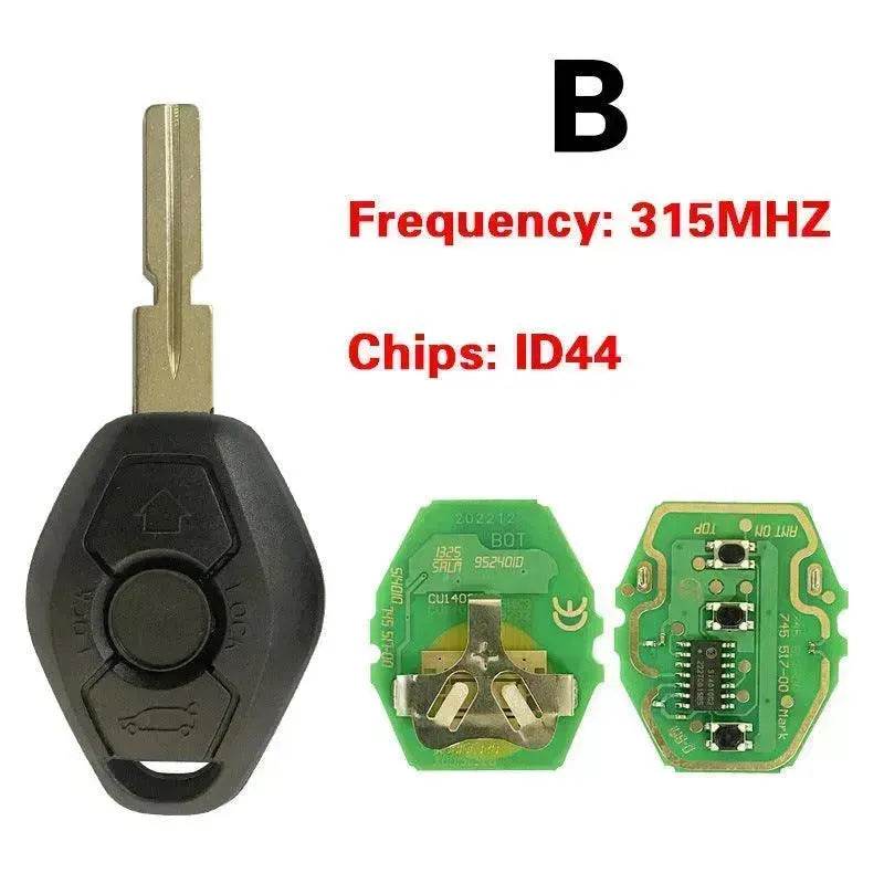 BMW EWS 3 Key Straight Board Replacement Remote Fob Key 315/433 MHZ ID44 HU58 Chip