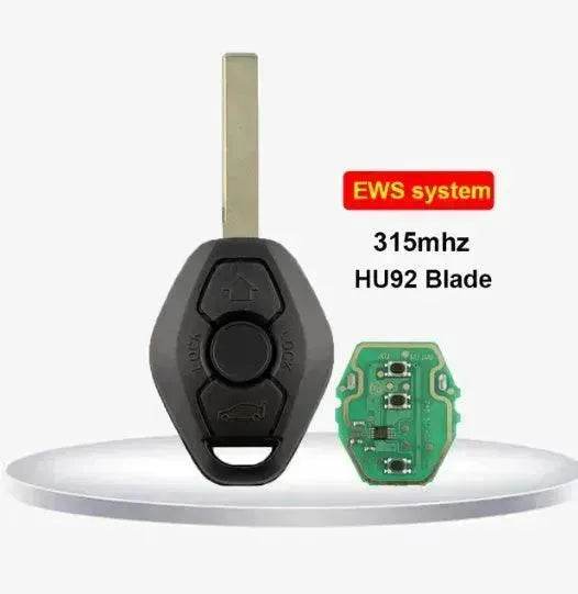 BMW EWS 3 Key Straight Board Replacement Remote Fob Key 315/433 MHZ ID44 HU58 Chip