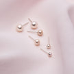 trio de boucles d'oreilles perles