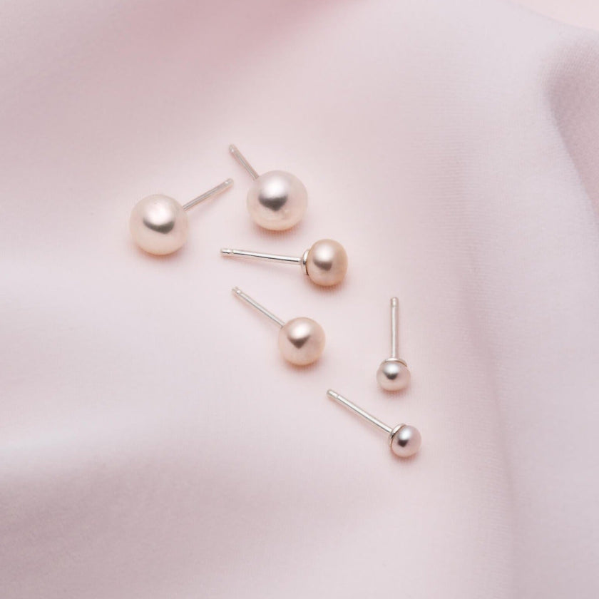 trio de boucles d'oreilles perles