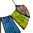Boho Fringe Necklace, Big Bold Chunky Bib Necklace in Fall Colors