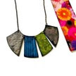 Boho Fringe Necklace, Big Bold Chunky Bib Necklace in Fall Colors