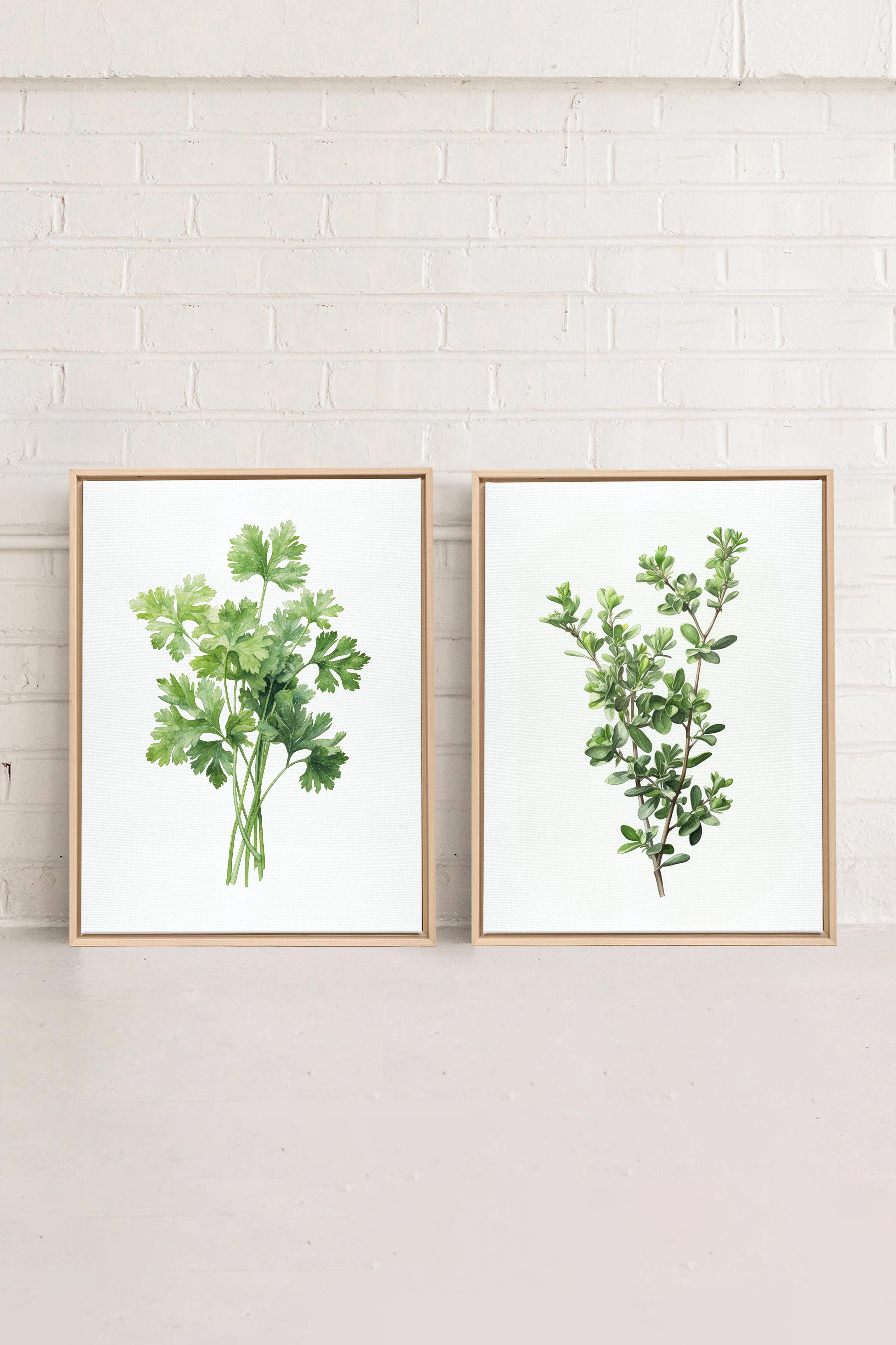 DUO FINES HERBES (2 Oeuvres sur toile étirée)