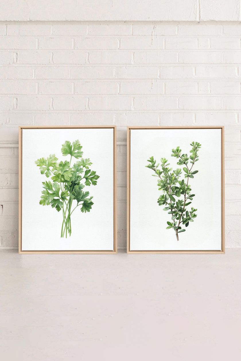 DUO FINES HERBES (2 Oeuvres sur toile étirée)