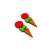 Bold Colorful Statement Earrings, Post or Clip On – 