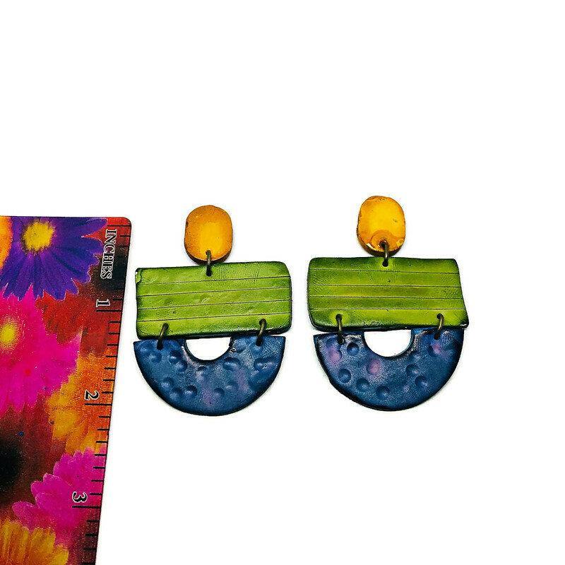 Bold Wide Statement Earrings- 