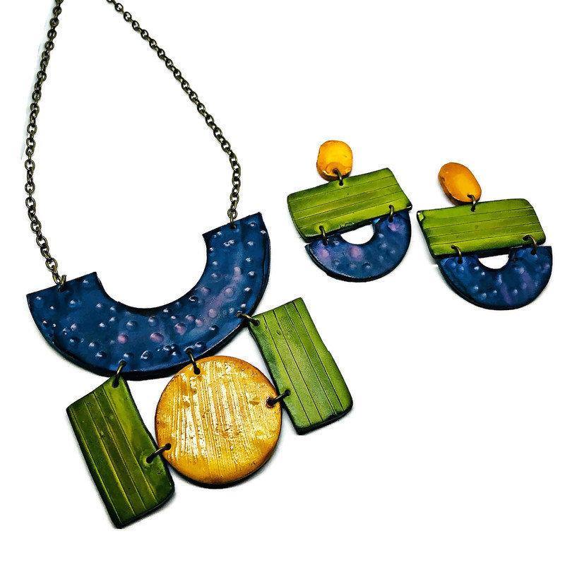 Bold Wide Statement Earrings- 