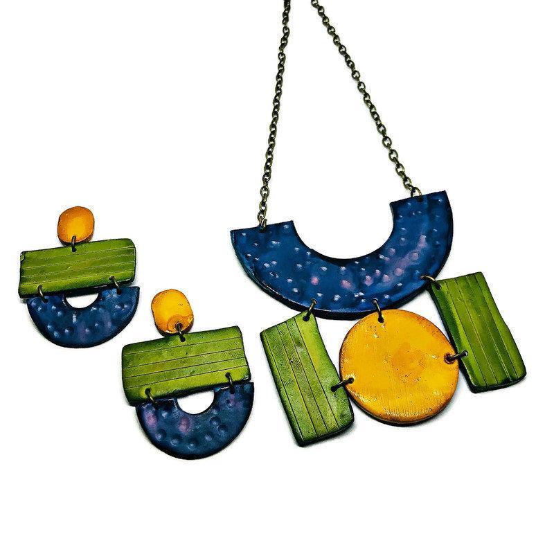 Bold Wide Statement Earrings- 