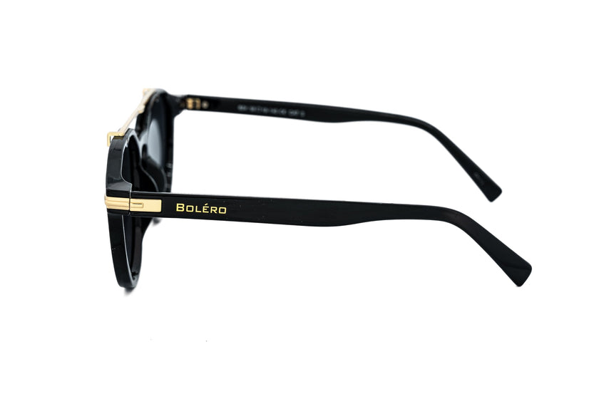 Draxler – Round Brow Bar Sunglasses | Bolero Eyewear