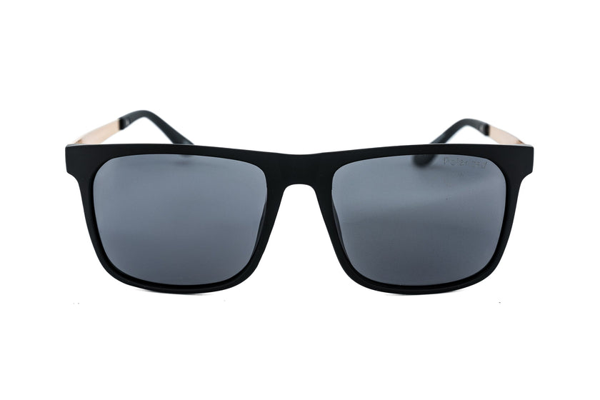 Soren – Matte Black & Gold Square Sunglasses | Bolero Eyewear