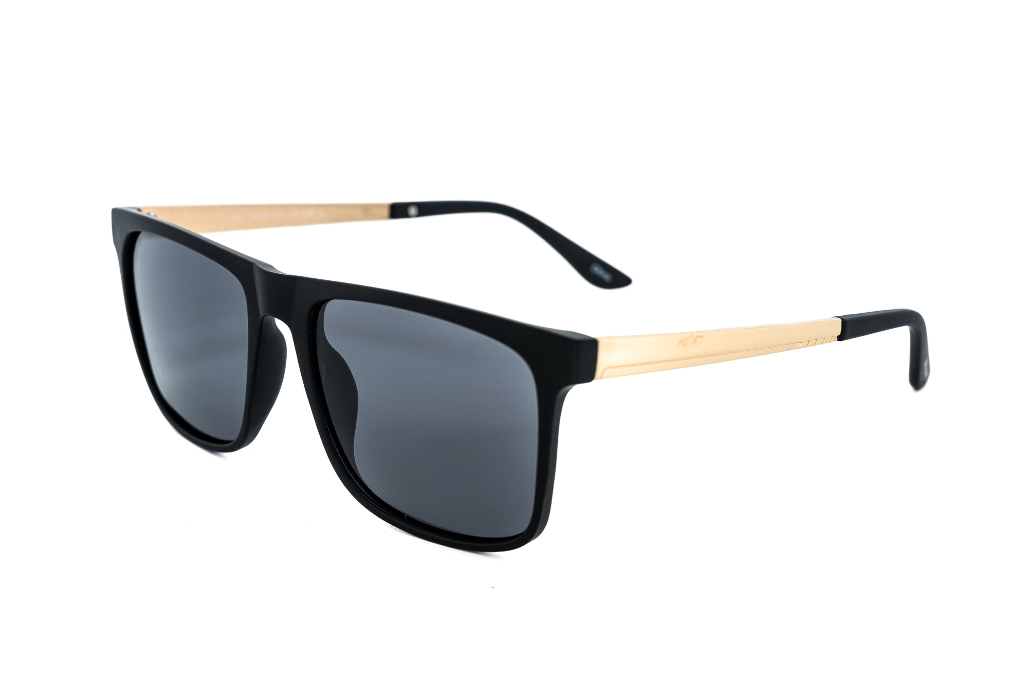 Soren – Matte Black & Gold Square Sunglasses | Bolero Eyewear