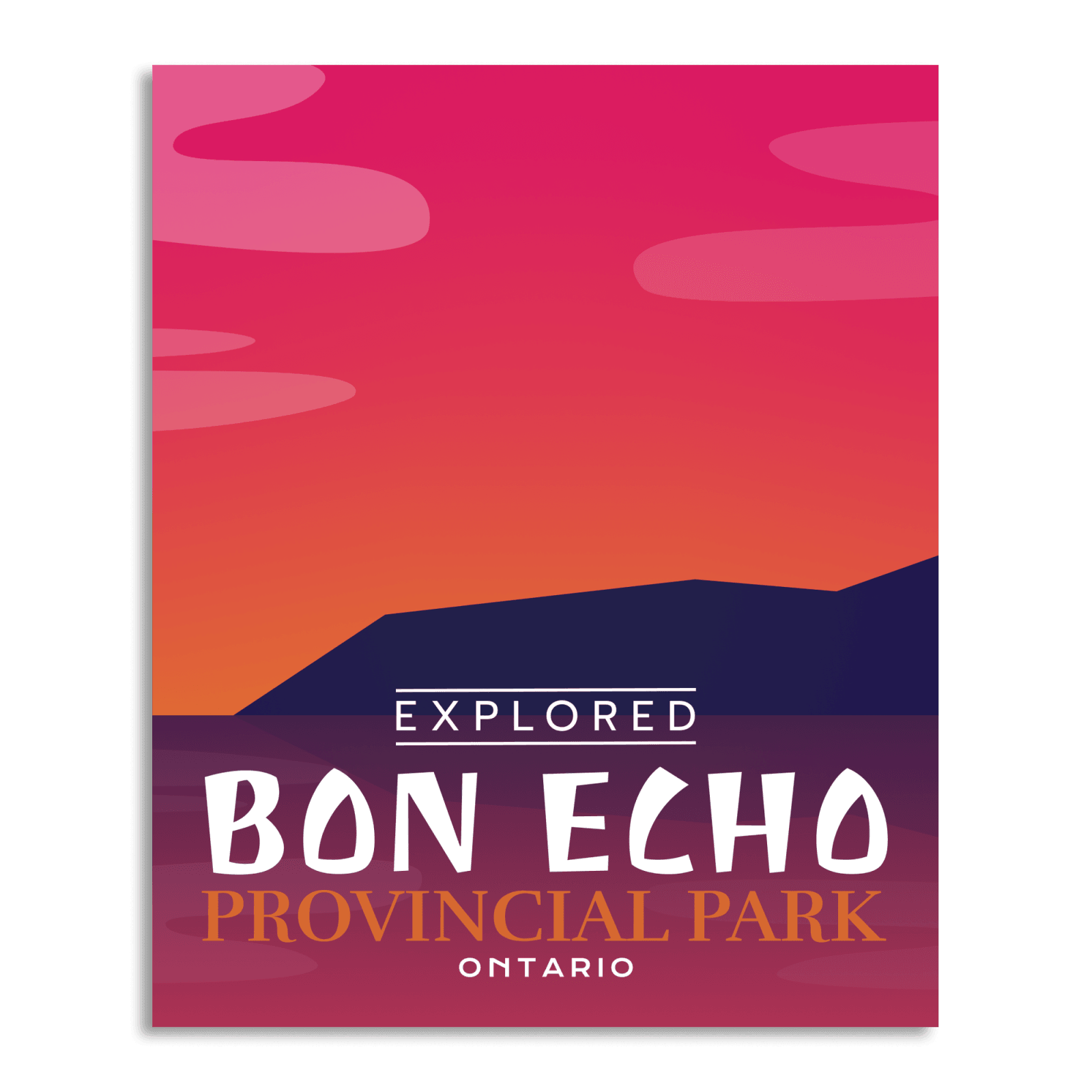 Bon Echo Provincial Park 'Explored' Poster, Canada Parks