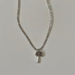 Bondi Palm Necklace- Silver