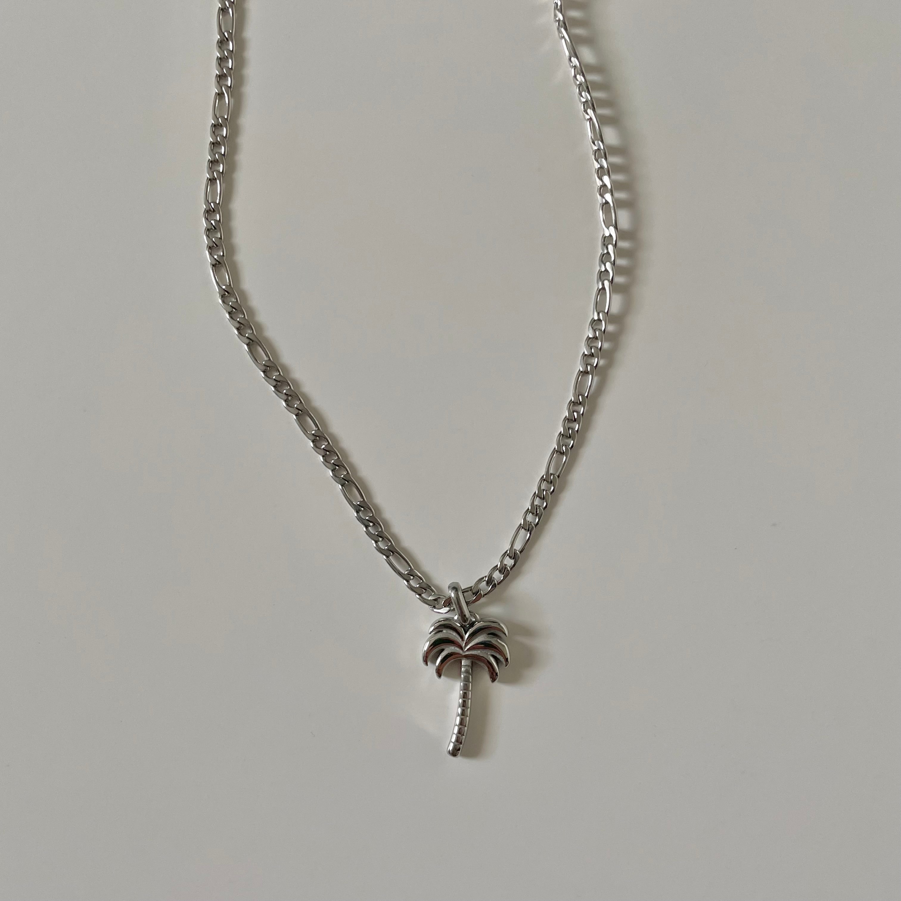 Bondi Palm Necklace- Silver