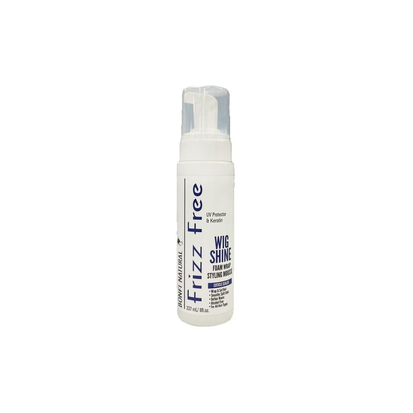 BONFI NATURAL FRIZZ FREE WIG SHINE FOAM WRAP STYLING MOUSSE 8OZ