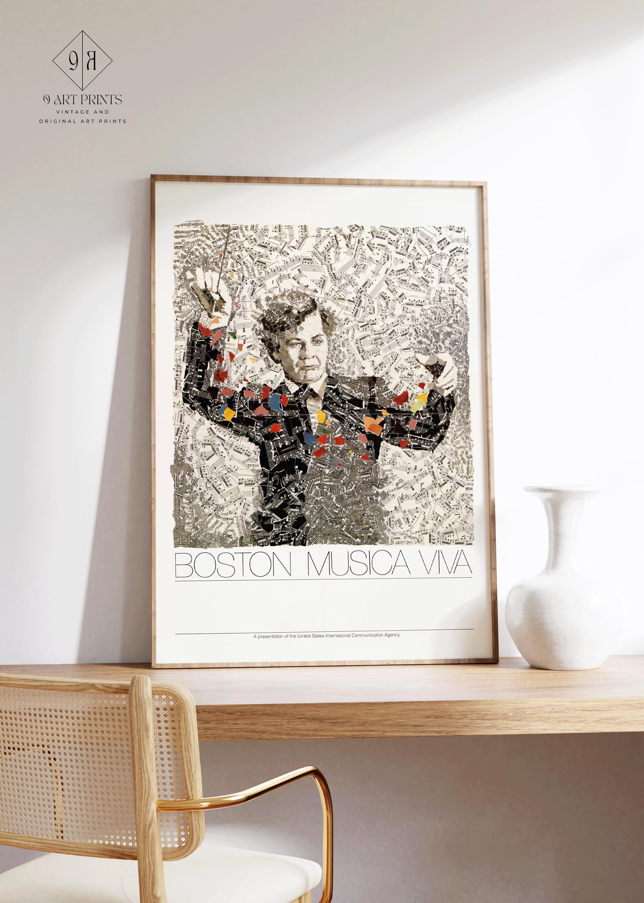 Boston Musica Viva Poster: Dynamic Vintage Music Art Print