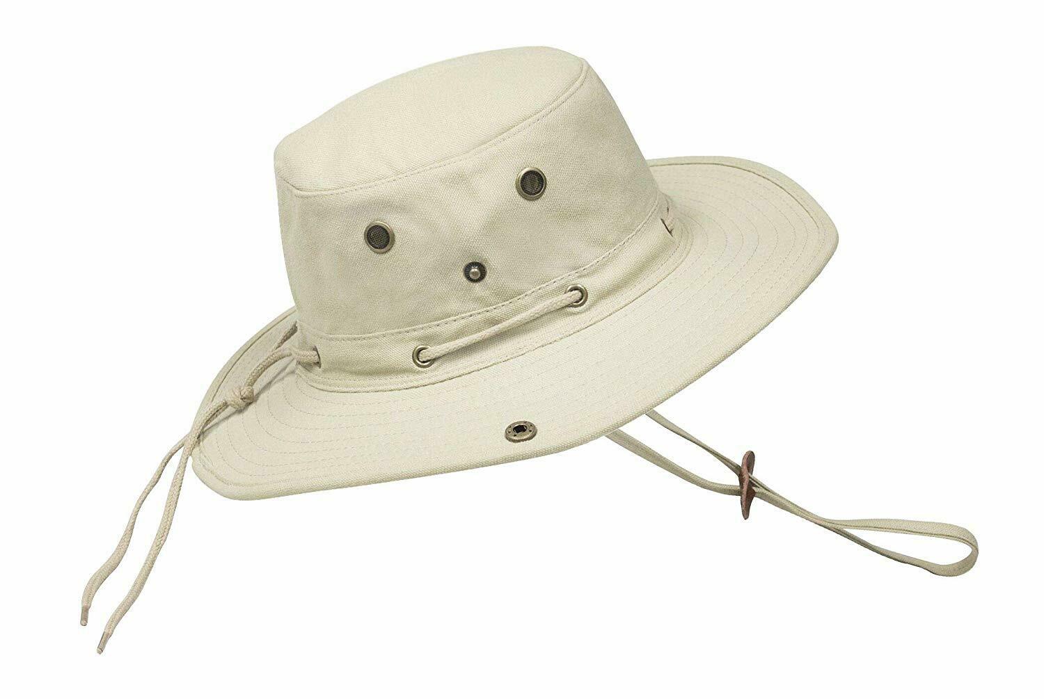 Misty Mountain Bosun Cotton Canvas Sun Hats with Hide-Away Neck Sun Flap