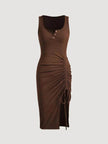 Bottom Drawstring Thread Dress Tight Skirt