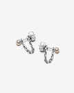 Boucles d’oreilles avec chaines pendantes et petites perles