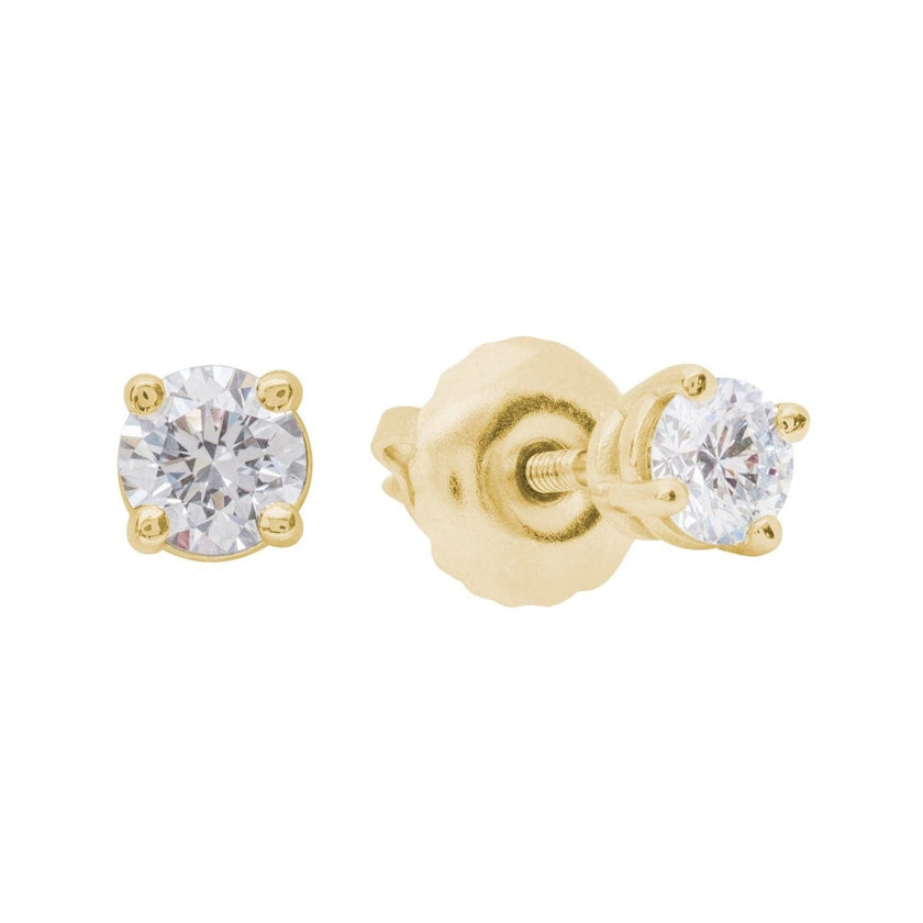 Boucles d'oreilles Classiques en or 14K et diamants