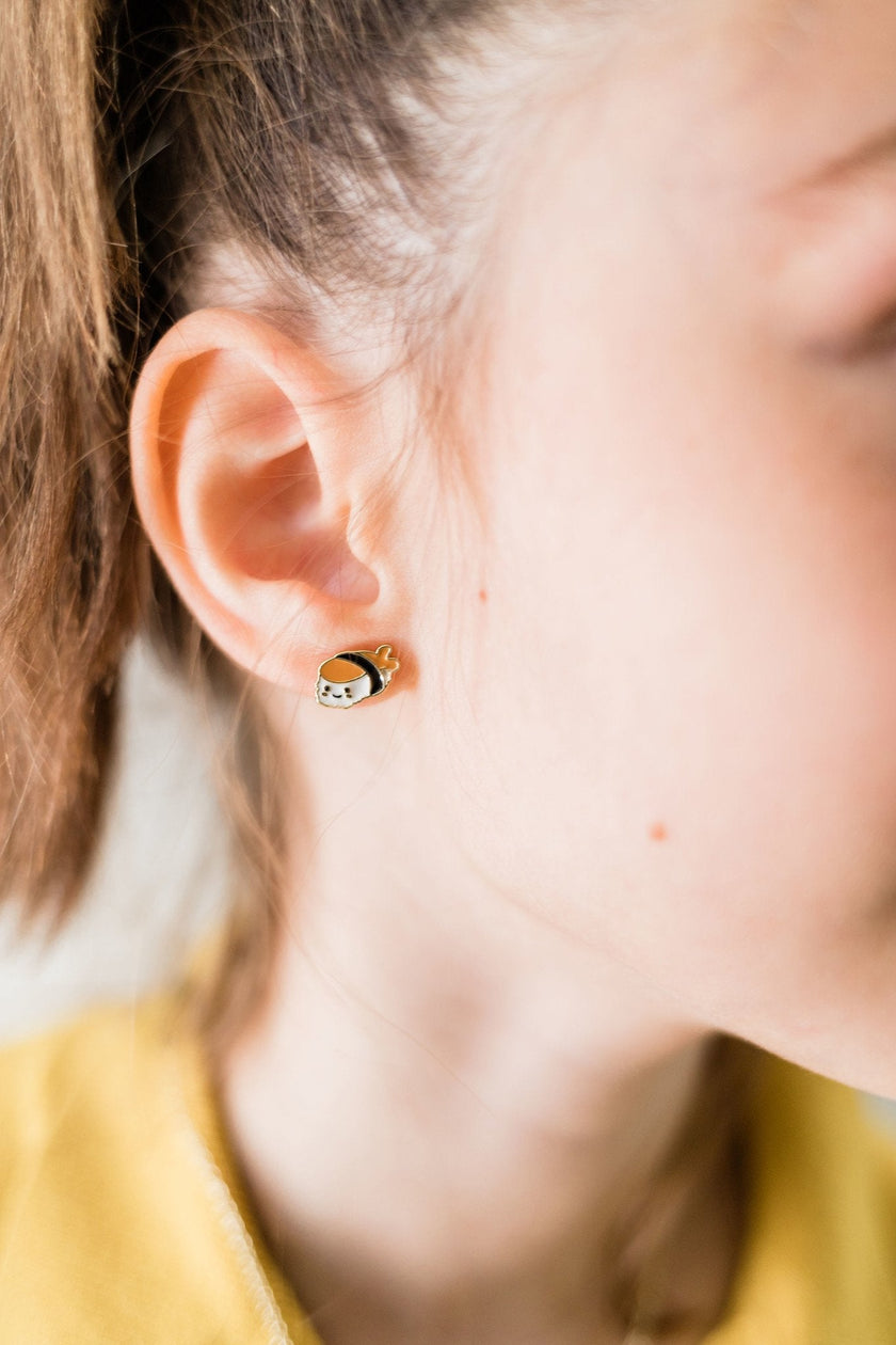 Enamel Studs Earrings - Roses are red - Girl Nation