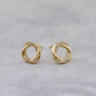 Boucles d'oreilles Entrelacées en or 10K et moissanites