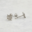 Boucles d'oreilles Étoiles du Nord en argent sterling