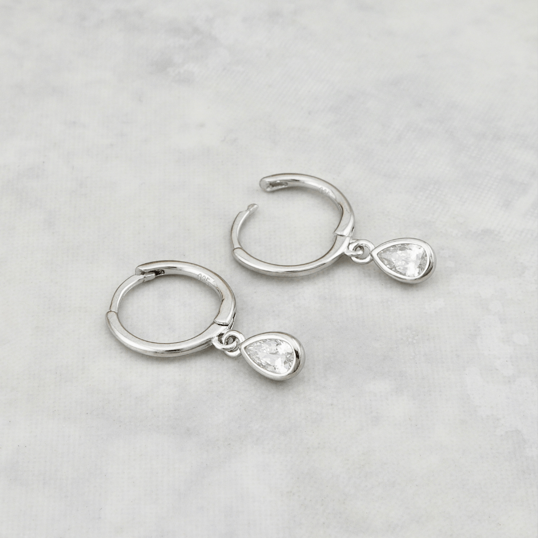 Boucles d'oreilles Huggies Gouttes en argent sterling