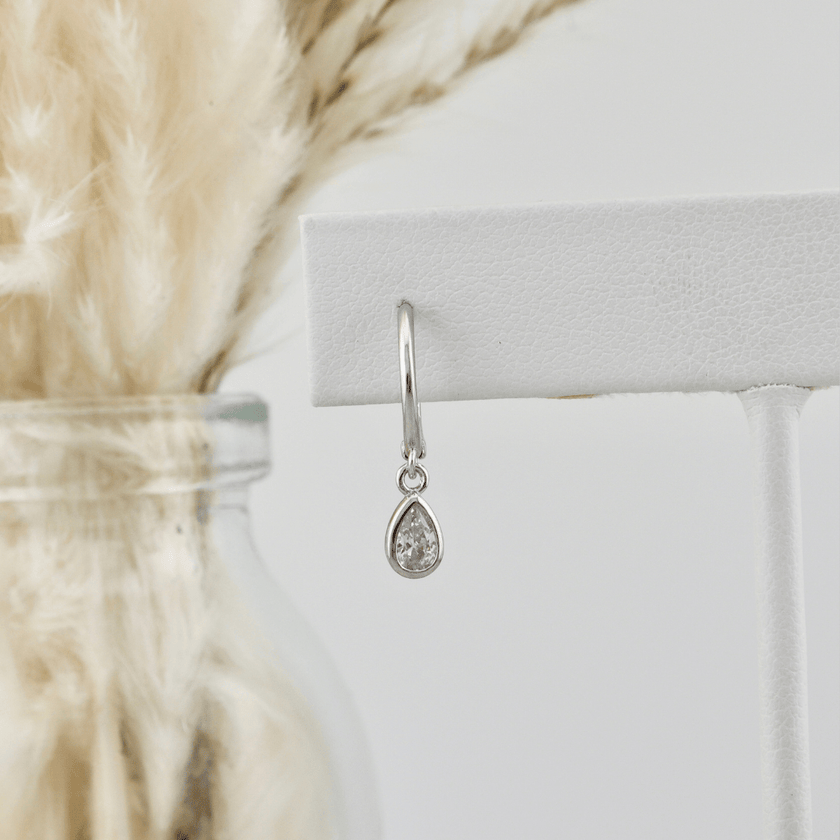 Boucles d'oreilles Huggies Gouttes en argent sterling