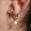 Boucles d'oreilles Huggies Perles en argent sterling