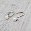 Boucles d'oreilles Huggies Perles en argent sterling