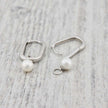 Boucles d'oreilles Huggies Perles en argent sterling